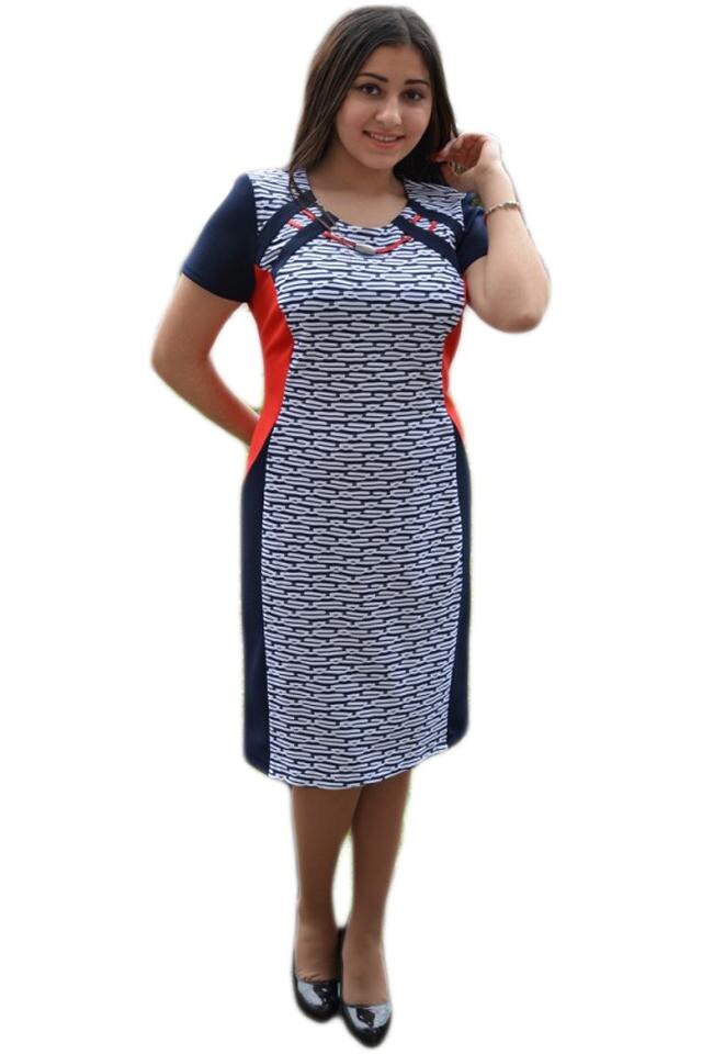 Rochie midi de primavara cu croi cambrat, D&J Exclusive, Multicolor