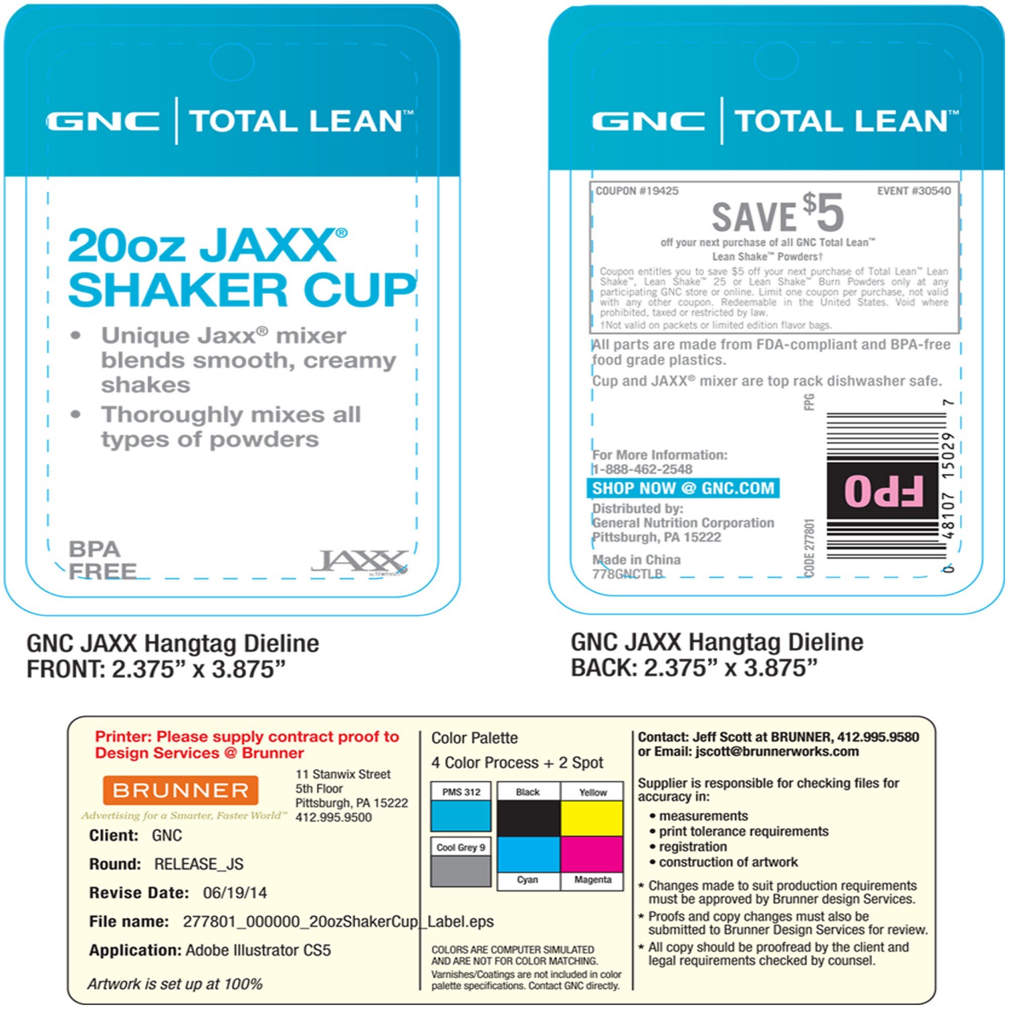 GNC Total Lean Shaker-Cana - Albastru - 500 ml - eMAG.ro