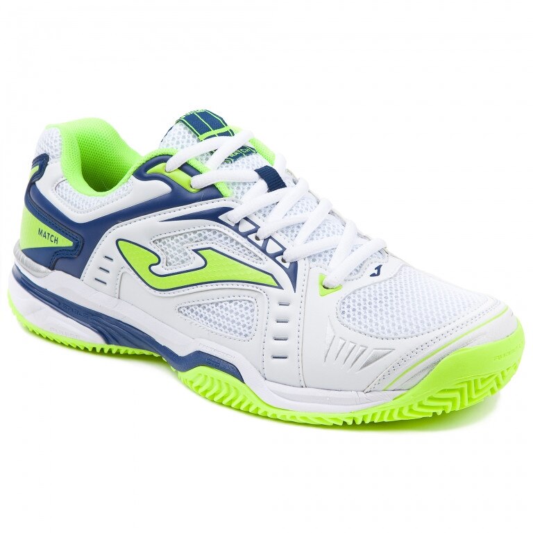 Pantofi sport Joma T. Match 802 Clay, alb/verde, Alb/verde