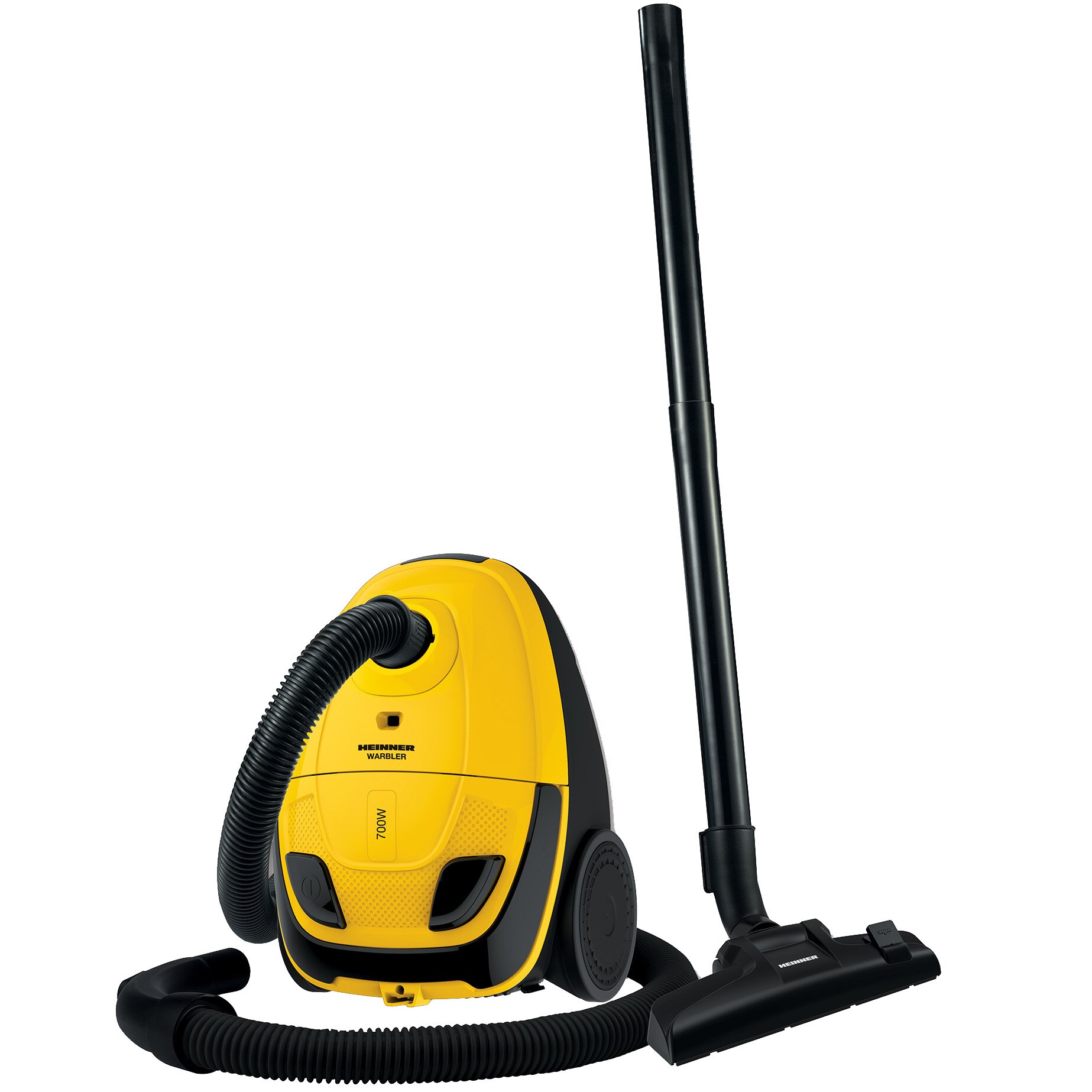 Aspirator cu sac Heinner HVC-MTB700YL, 700W, 2L, Sac Textil, Galben