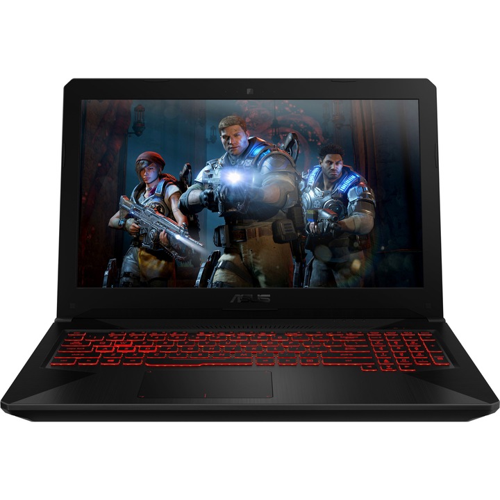 Laptop Gaming ASUS TUF FX504GD cu procesor Intel® Core™ i5-8300H pana la 4.00 GHz, Coffee Lake, 15.6", Full HD, 8GB, 1TB, NVIDIA GeForce GTX 1050 4GB, Free DOS, Black