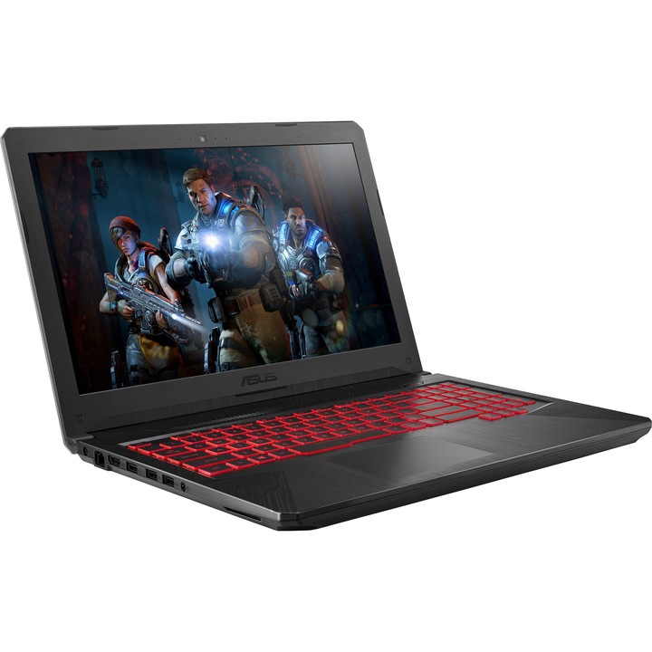 Laptop Gaming ASUS TUF FX504GM cu procesor Intel® Core™ i7-8750H pana la 4.10 GHz, Coffee Lake, 15.6", Full HD, 8GB, 1TB Hybrid HDD, NVIDIA GeForce GTX 1060 6GB, Free DOS, Gun Metal