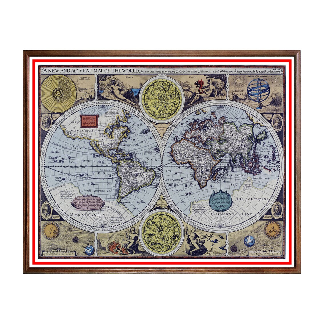 Tablou Poster, Harti Vechi - HV-004, 40 x 50 cm