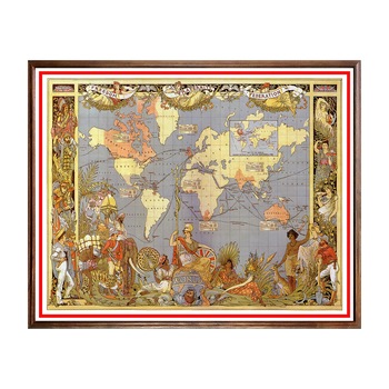 Tablou Poster, Harti Vechi - HV-005, 40 x 50 cm Tablou Poster, Harti Vechi - HV-005, 40 x 50 cm
