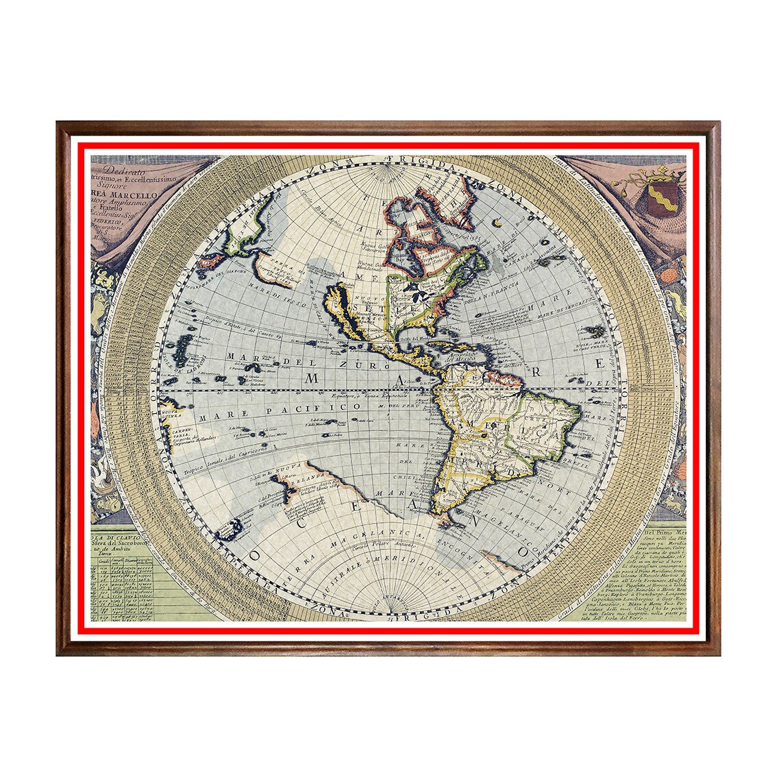 Tablou Poster, Harti Vechi - HV-006, 40 x 50 cm