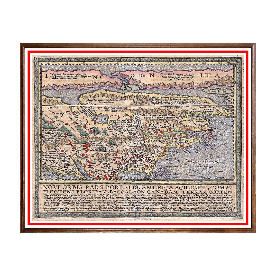 Tablou Poster, Harti Vechi - HV-010, 40 x 50 cm