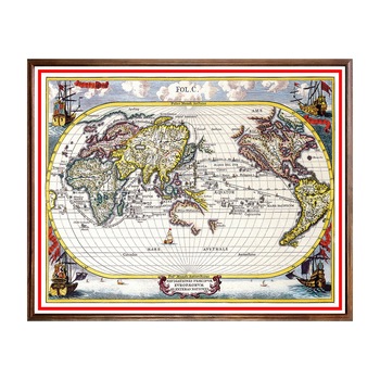 Tablou Poster, Harti Vechi - HV-017, 40 x 50 cm Tablou Poster, Harti Vechi - HV-017, 40 x 50 cm