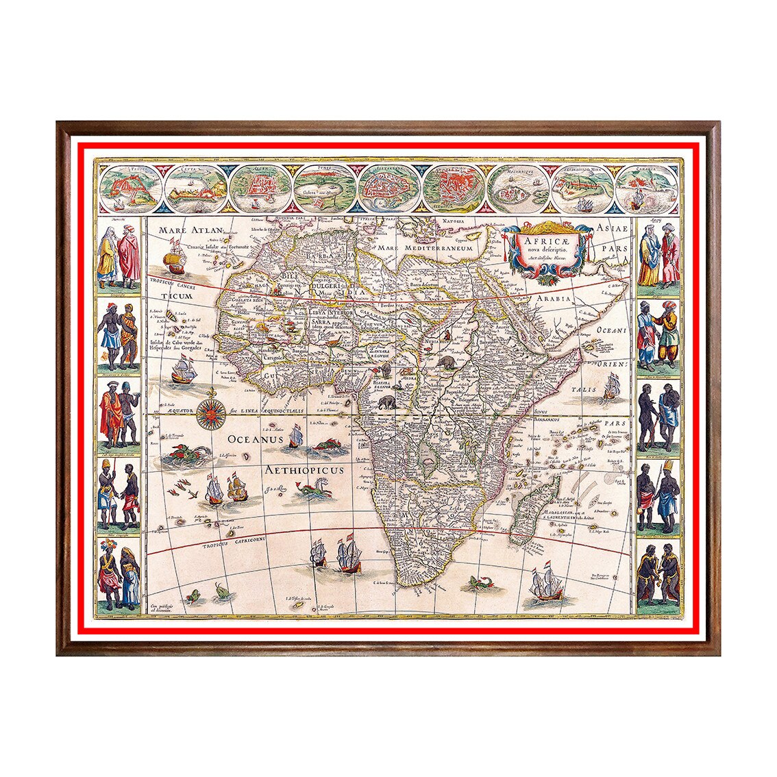 Tablou Poster, Harti Vechi - HV-016, 40 x 50 cm