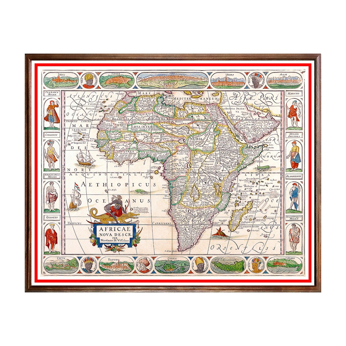 Tablou Poster, Harti Vechi - HV-019, 40 x 50 cm