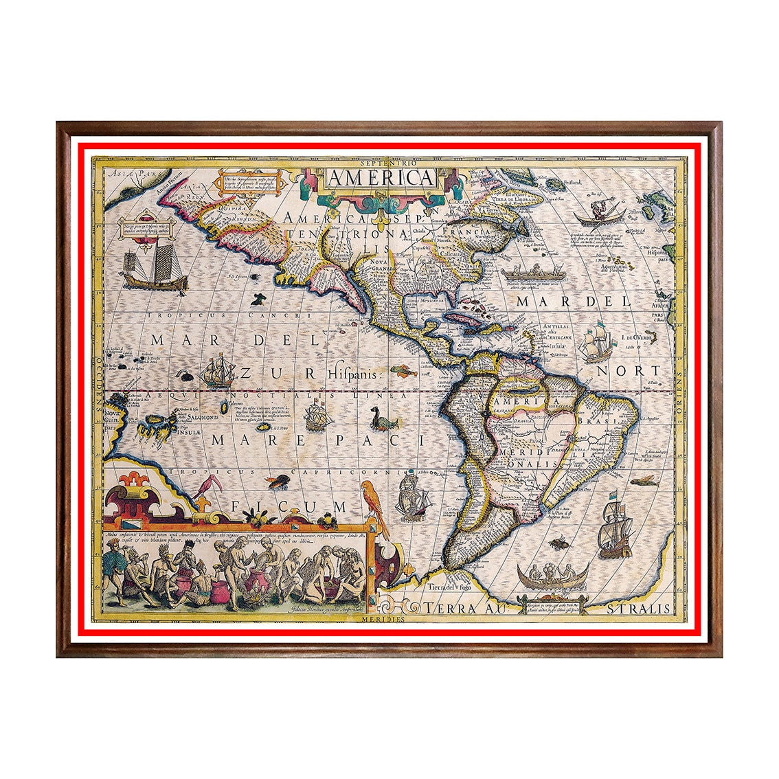 Tablou Poster, Harti Vechi - HV-021, 40 x 50 cm