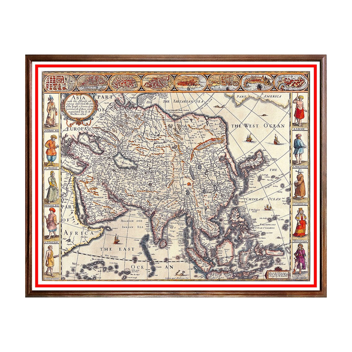 Tablou Poster, Harti Vechi - HV-026, 40 x 50 cm