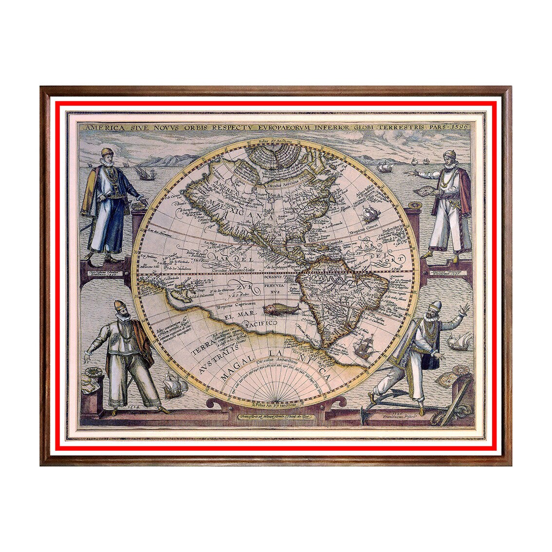 Tablou Poster, Harti Vechi - HV-028, 40 x 50 cm