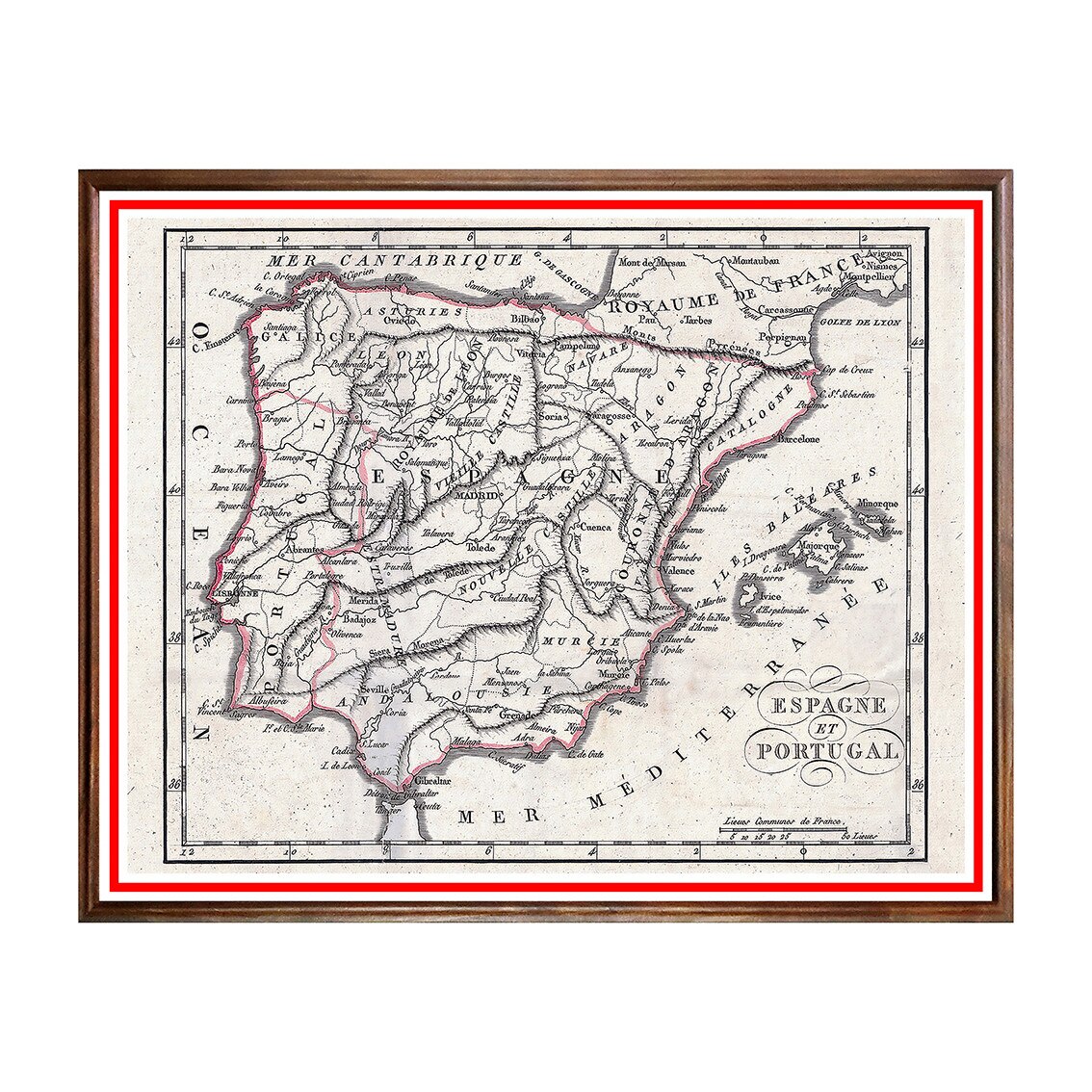 Tablou Poster, Harti Vechi - HV-035, 40 x 50 cm