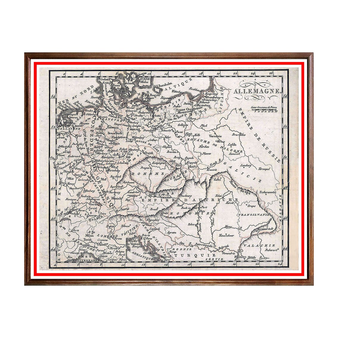 Tablou Poster, Harti Vechi - HV-033, 40 x 50 cm