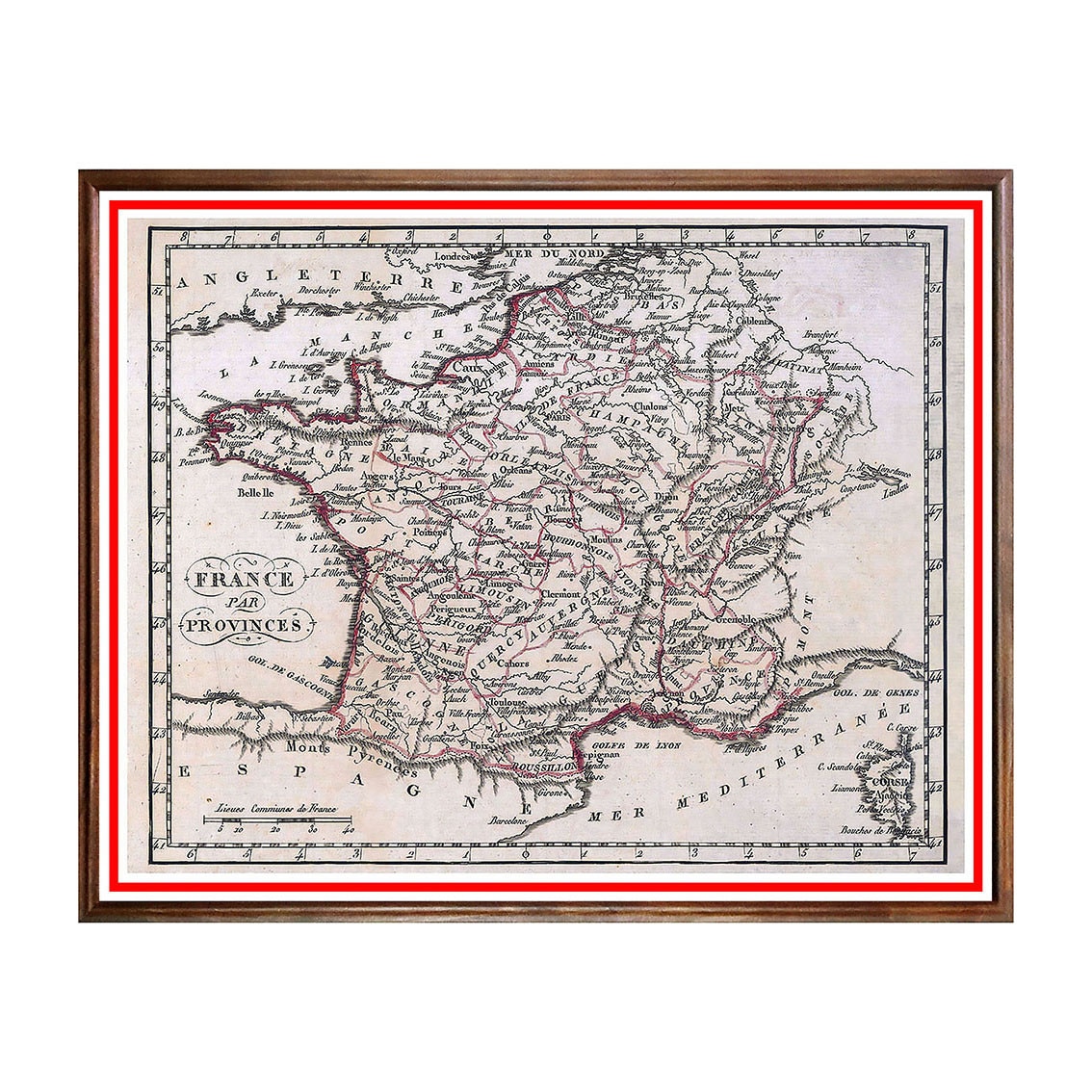 Tablou Poster, Harti Vechi - HV-034, 40 x 50 cm