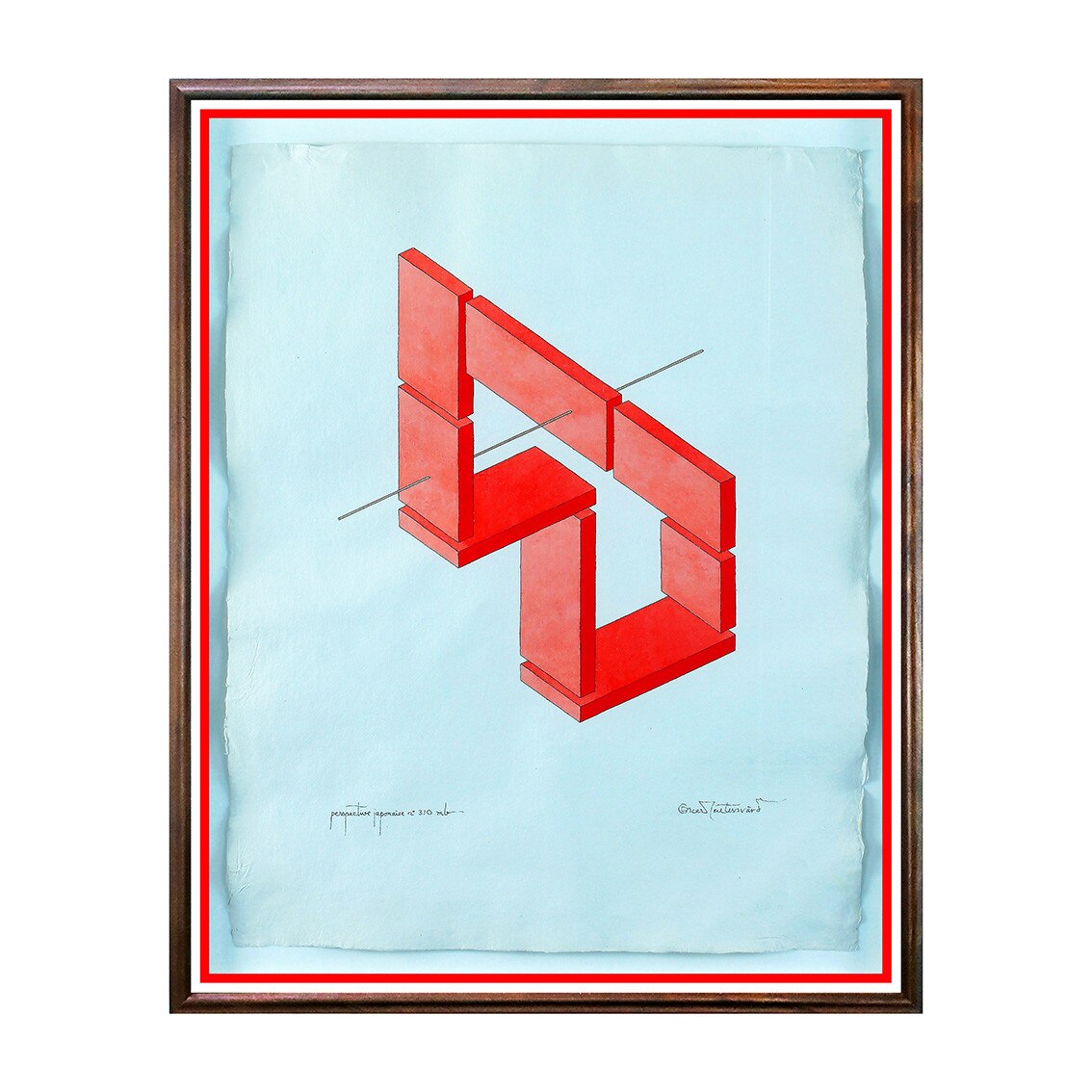 Tablou Poster, Iluzii Optice, Oscar Reutersvard - IOP-036, 40 x 50 cm