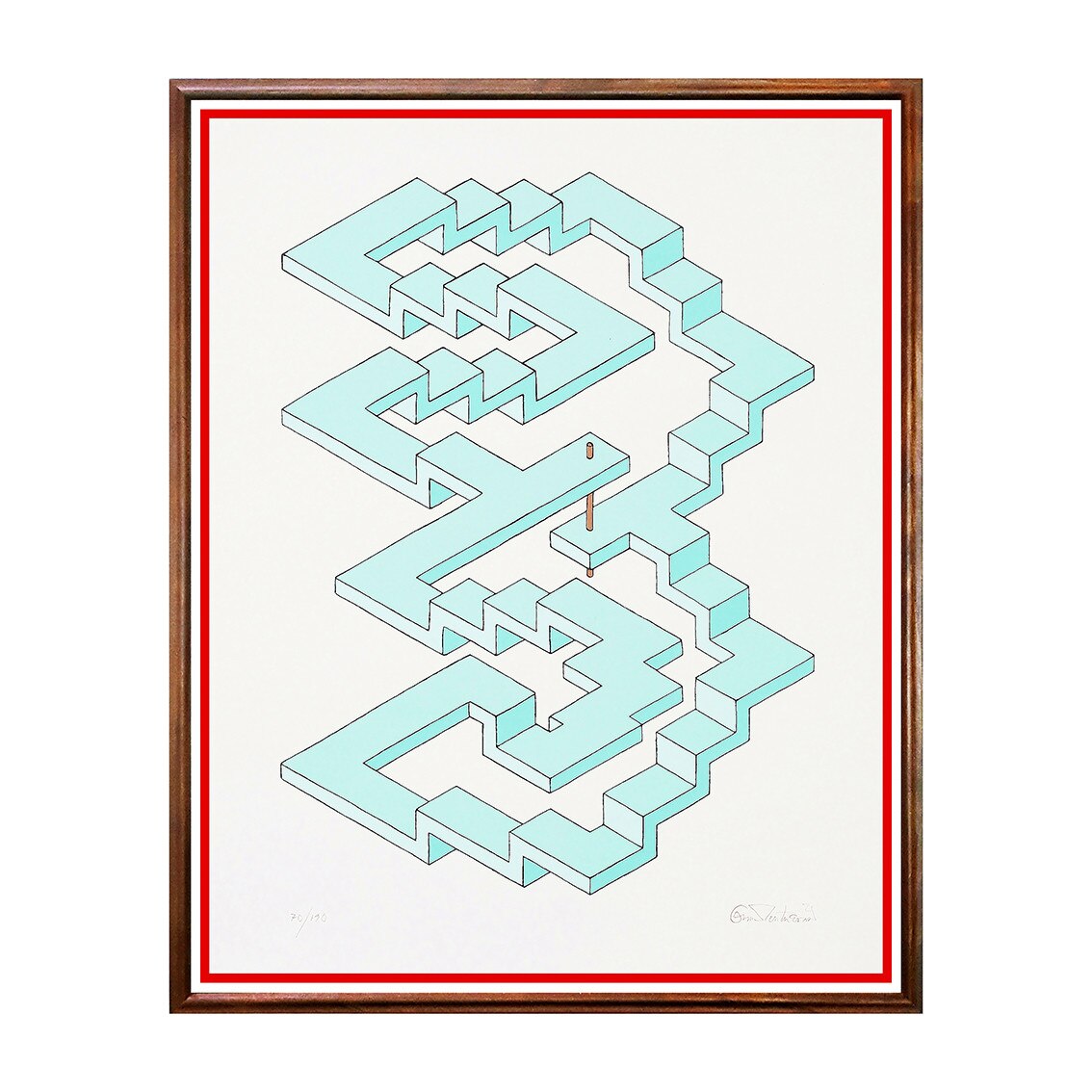 Tablou Poster, Iluzii Optice, Oscar Reutersvard - IOP-032, 40 x 50 cm