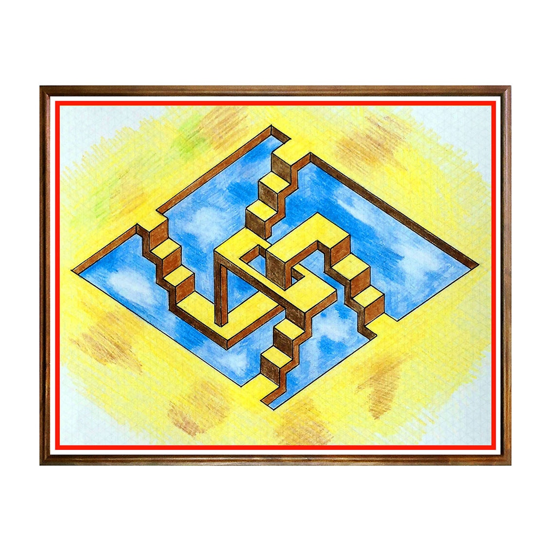 Tablou Poster, Iluzii Optice, Oscar Reutersvard - IOP-039, 40 x 50 cm