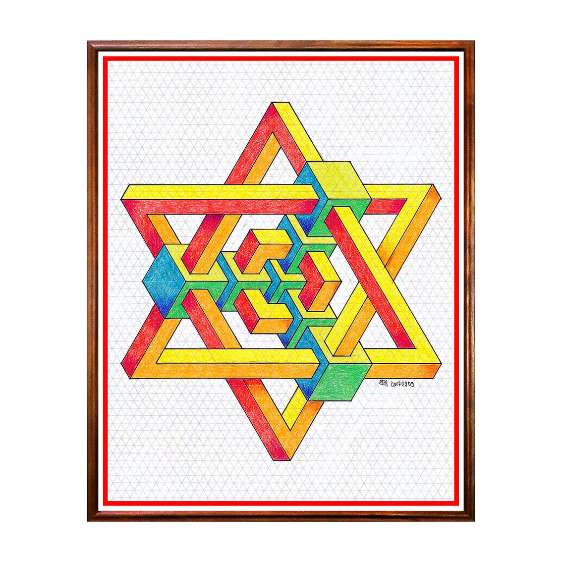 Tablou Poster, Iluzii Optice, Regolo Bizzi - IOP-047, 40 x 50 cm