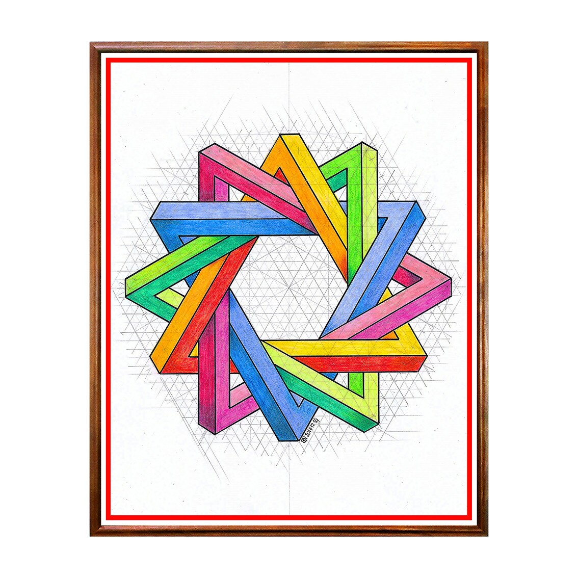 Tablou Poster, Iluzii Optice, Regolo Bizzi - IOP-051, 40 x 50 cm