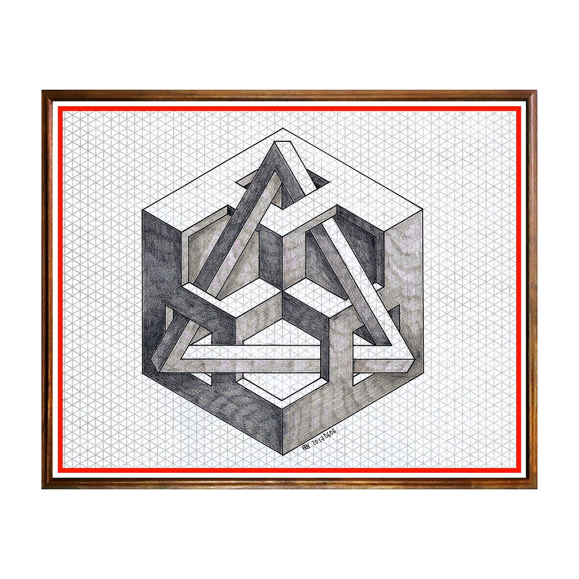 Tablou Poster, Iluzii Optice, Regolo Bizzi - IOP-058, 40 x 50 cm