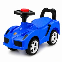 Mașinuță de împins pentru copii Mixbo Tip Sport, 4 roți, albastru-negru, 12 luni+