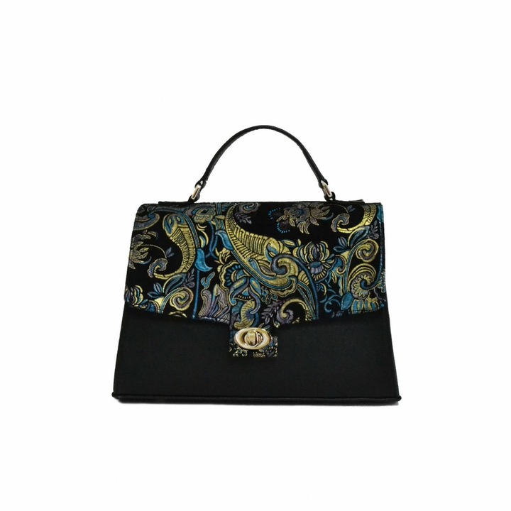 Geanta dama,Zea,piele naturala,neagra