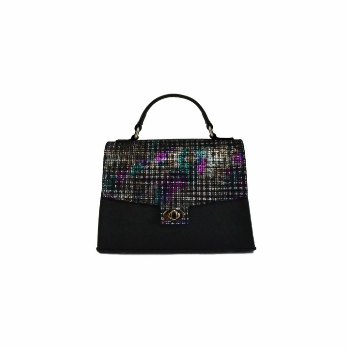 Zea Posete & Accesorii Női táska, természetes bőr, fekete