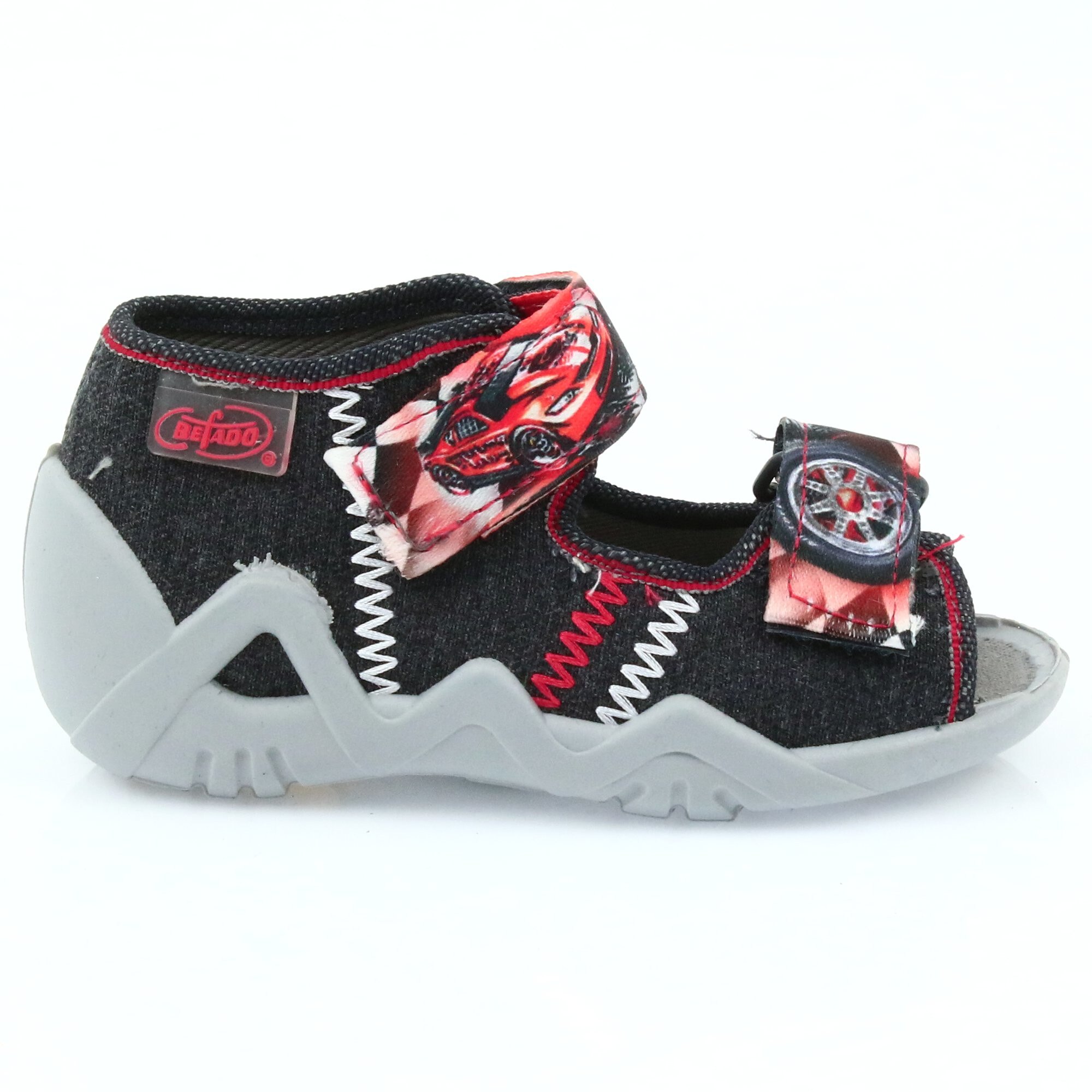 Befado, Papuci din material textil, Rosu, Marimea 18 EU