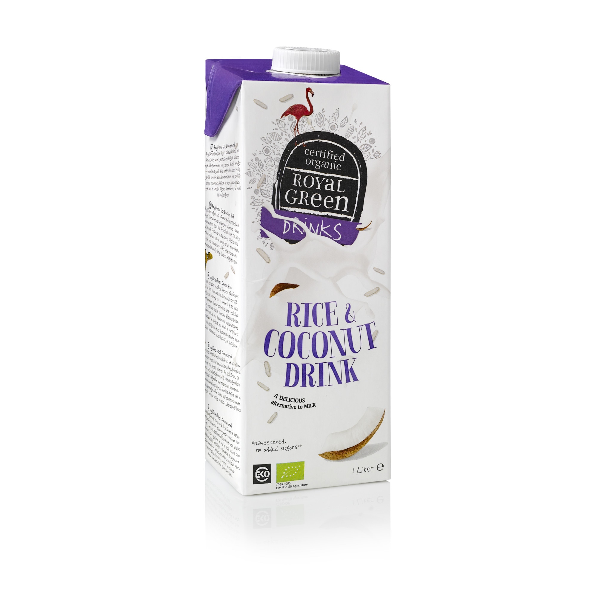 Bautura ecologica din orez si nuca de cocos, Royal Green, 1000 ml