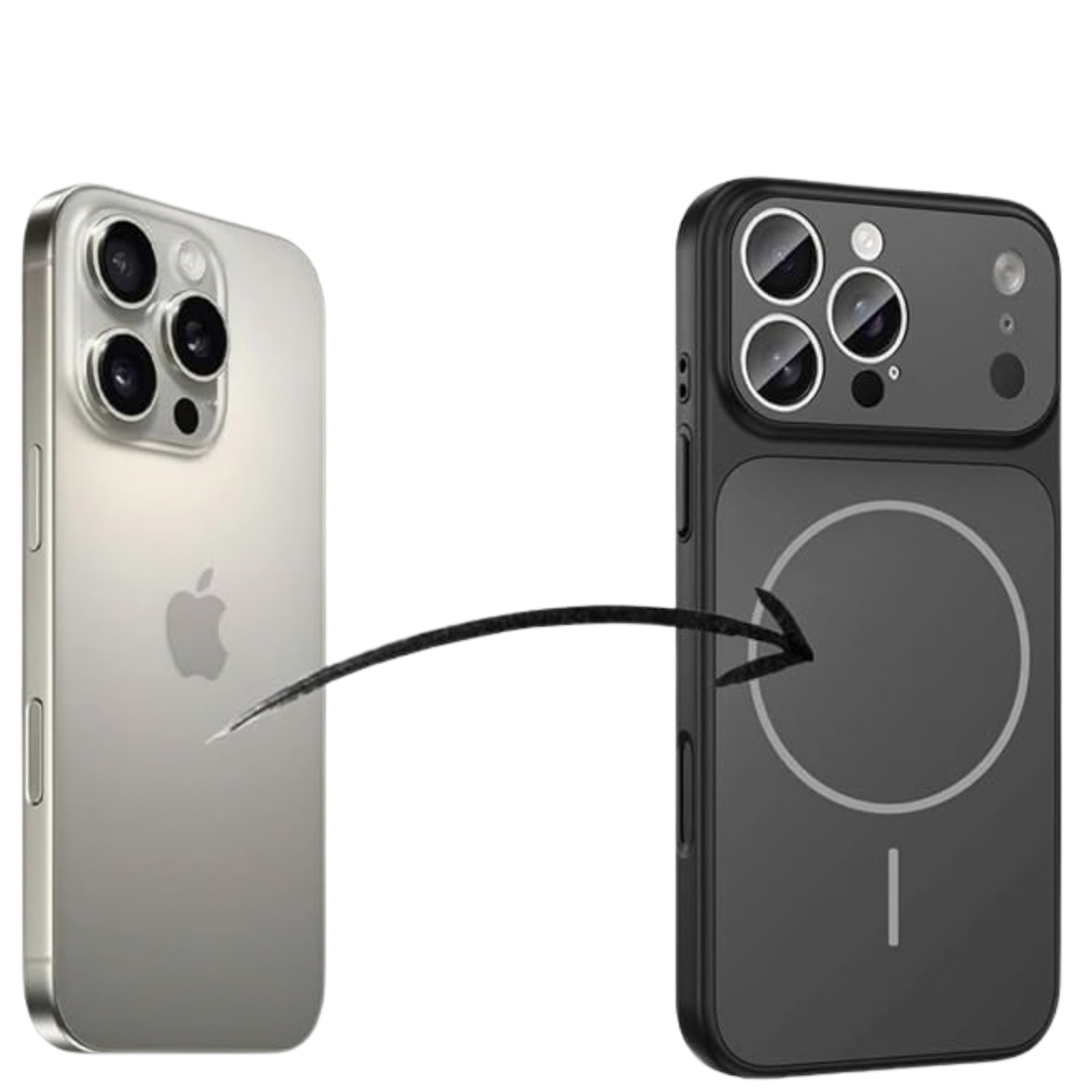 Husa pentru iPhone 12 Pro Max, AG Glass Mata MagSafe Slim Full Camera Protect - Convert to 17-18 Series, Deep Blue