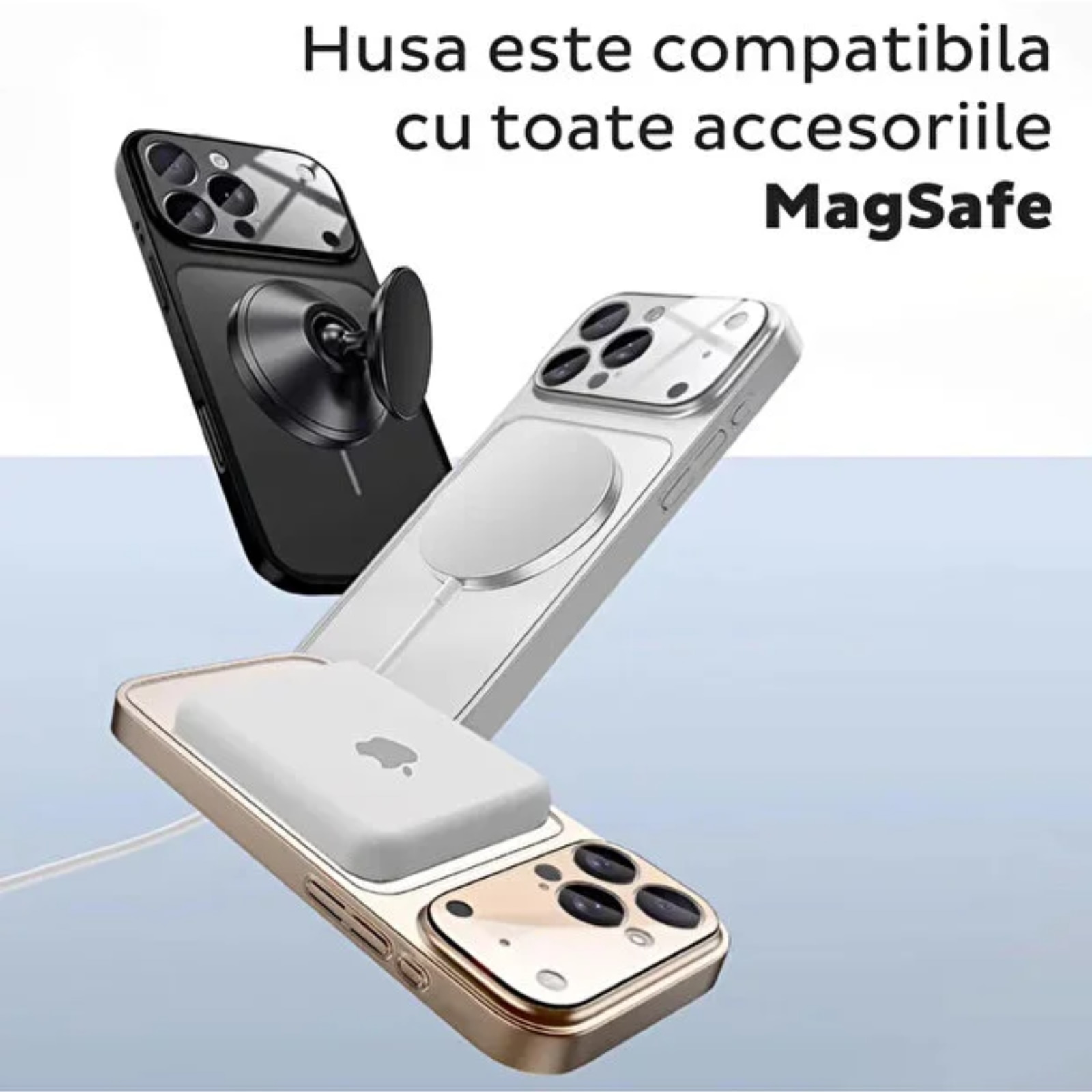 Husa pentru iPhone 12 Pro Max, AG Glass Mata MagSafe Slim Full Camera Protect - Convert to 17-18 Series, Deep Blue