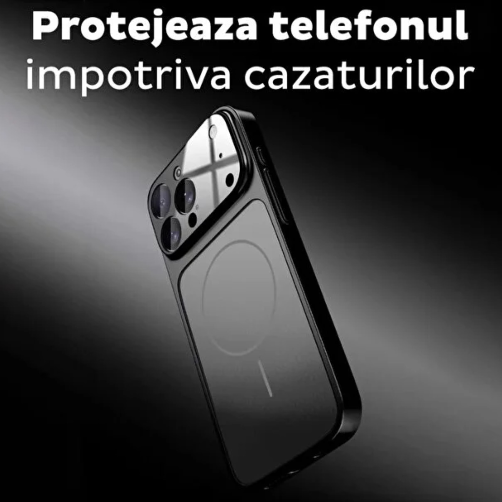 Husa pentru iPhone 12 Pro Max, AG Glass Mata MagSafe Slim Full Camera Protect - Convert to 17-18 Series, Deep Blue
