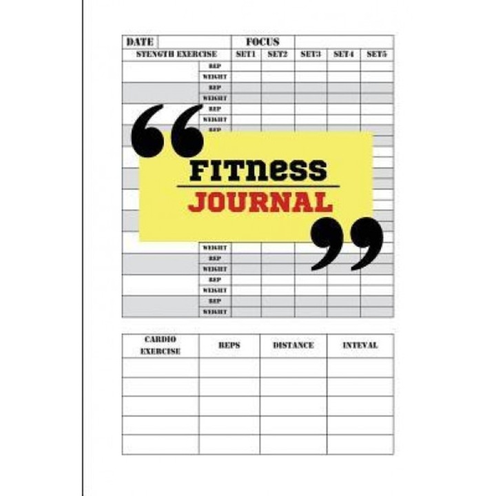 Fitness Journal: Workout Log & Food Journal: 6x9 (Notebook, Fitness): Fitness Journal 2017: Fitness Journal and Diary Workout Log, Pj Journal (Author)