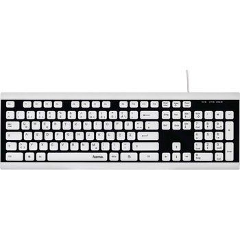 Tastatura waterproof Hama Covo, Alb/Negru Tastatura waterproof Hama Covo, Alb/Negru