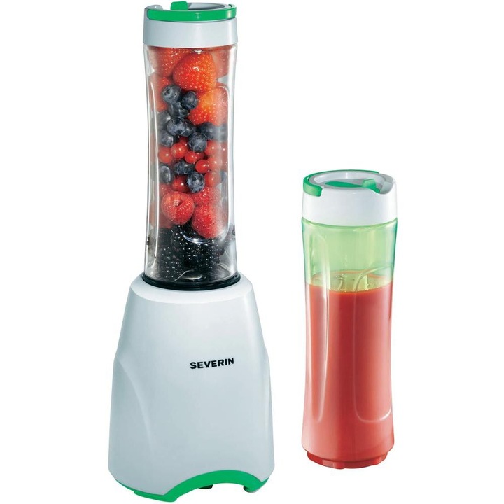 Blender Severin SM 3735, 300W, 0,6 l, 1 viteza, alb/verde