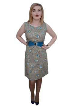 Rochie cu curea deosebita in talie, D&J Exclusive, Maro deschis Rochie cu curea deosebita in talie, D&J Exclusive, Maro deschis