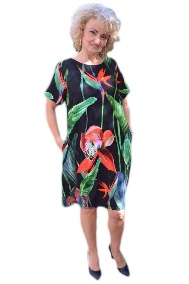 Rochie confortabila din vascoza , D&J Exclusive, Multicolor