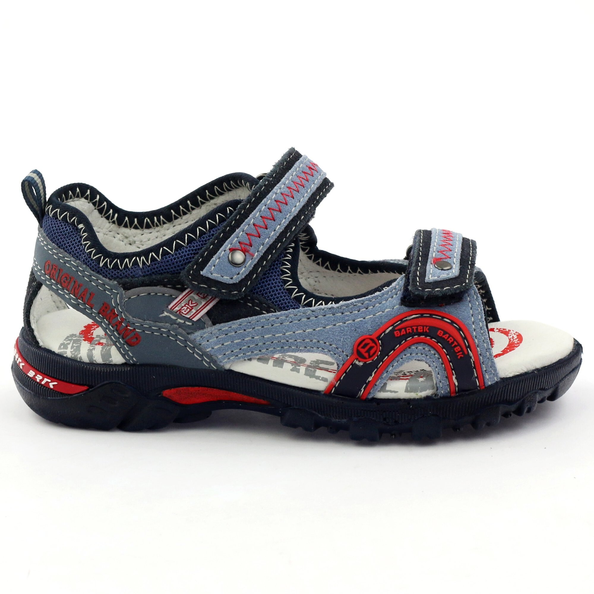 Bartek, Sandale din piele naturala, Albastru inchis, 34 EU