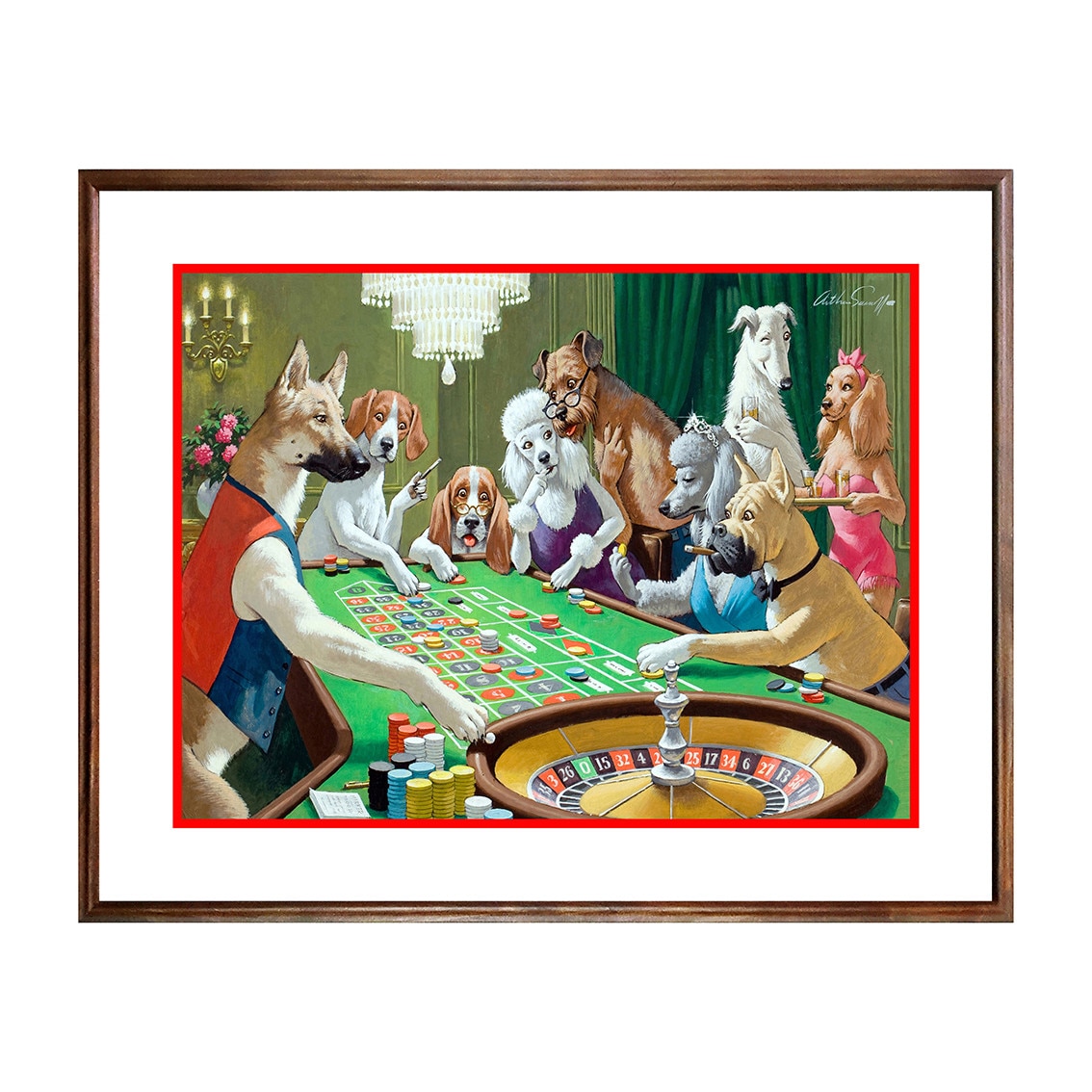 Tablou Poster, Gambling Animals - GAN-006, 40 x 50 cm