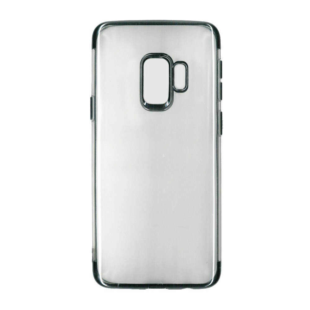 Husa din silicon Electroplating pentru Samsung Galaxy S9, contur negru