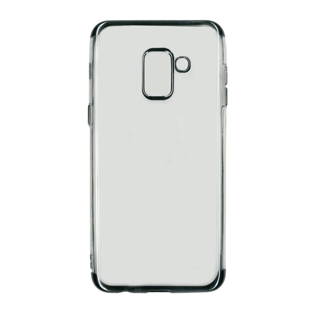 Husa din silicon Electroplating pentru Samsung Galaxy A8 2018, contur negru