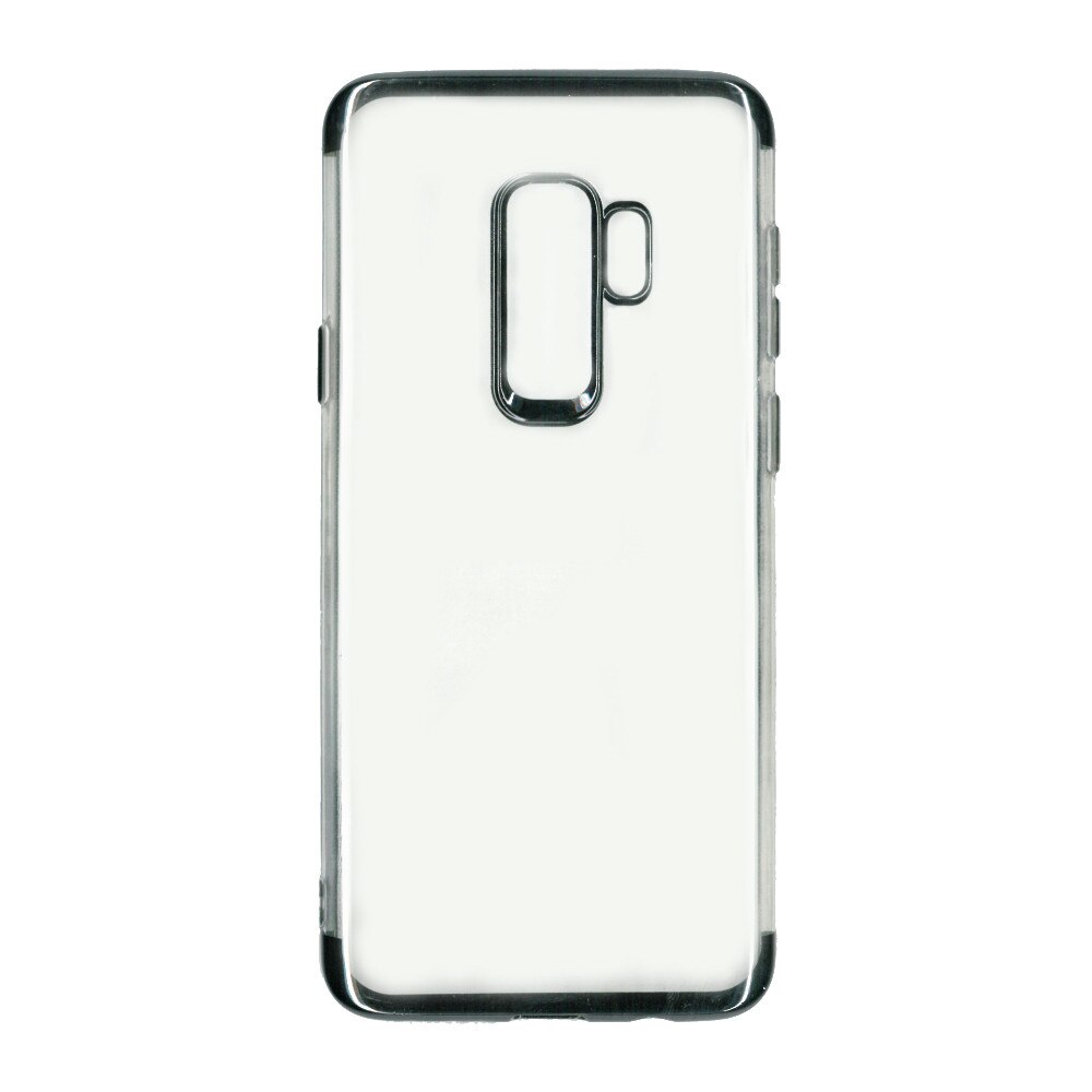 Husa din silicon Electroplating pentru Samsung Galaxy S9 Plus, contur negru