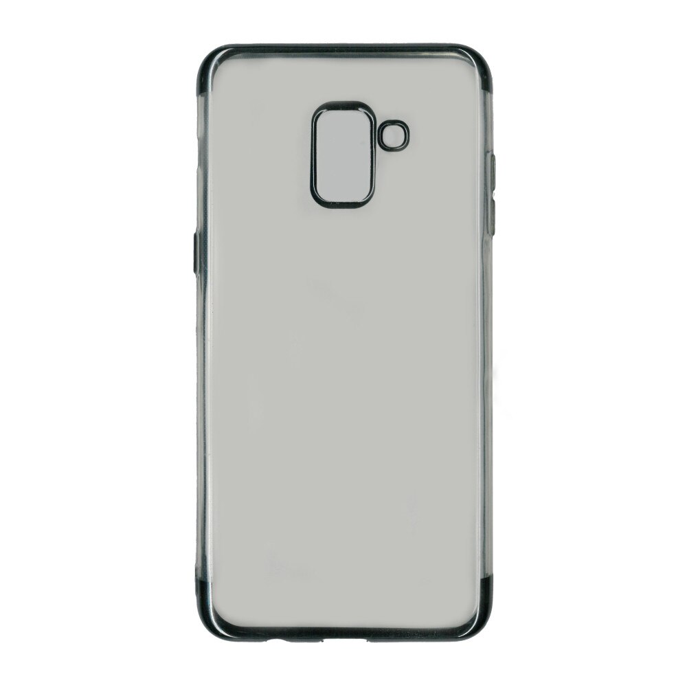 Husa din silicon Electroplating pentru Samsung Galaxy A8 Plus 2018, contur negru