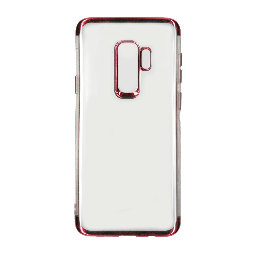Husa din silicon Electroplating pentru Samsung Galaxy S9 Plus, contur rosu