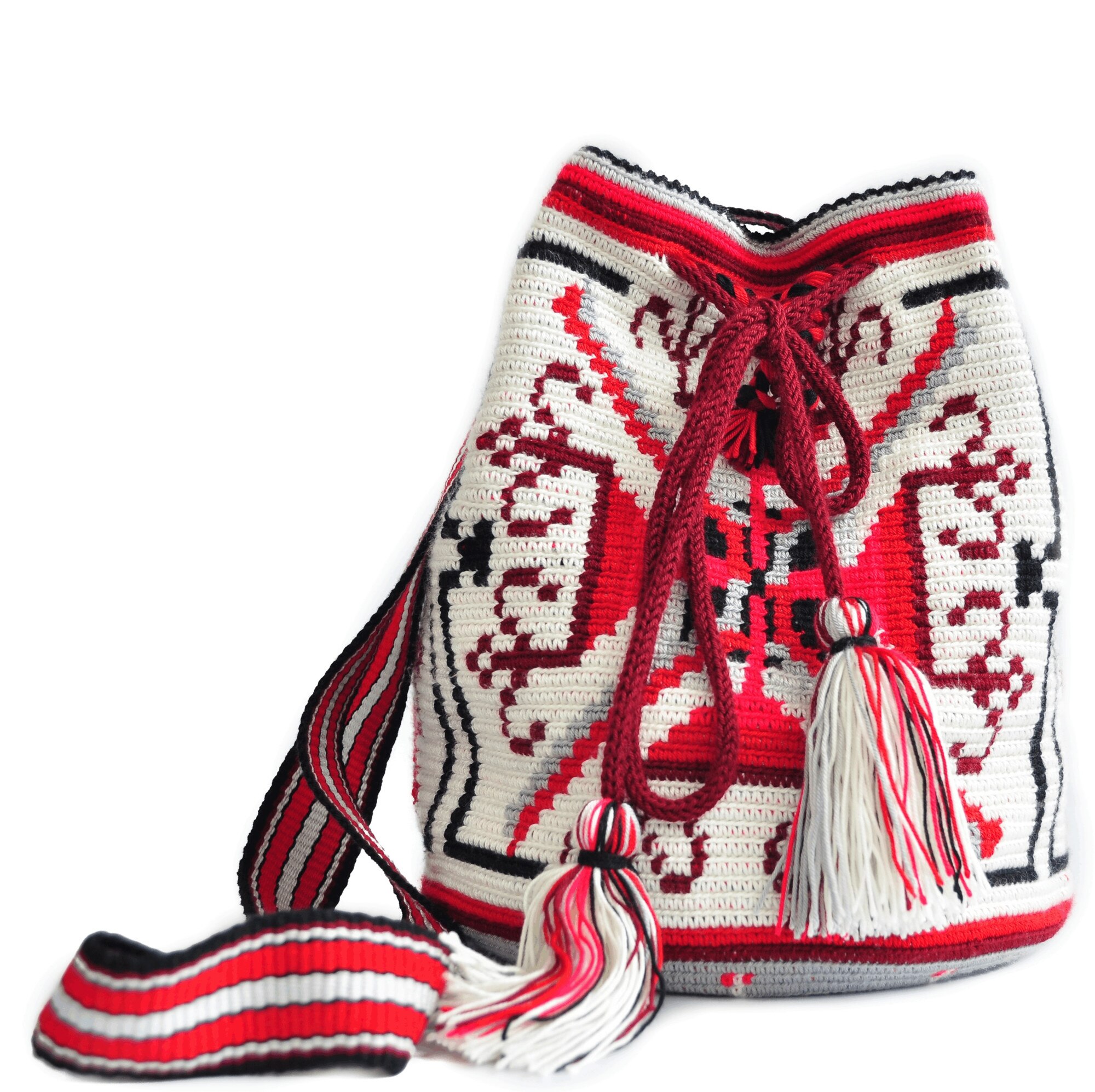 Geanta handmade Atelier Maiastra, model Transilvania, motiv popular Aripile Rotilor de Moara, colectia traditional