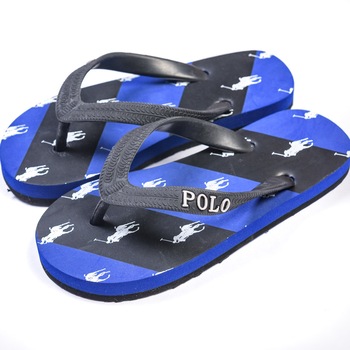 Slapi negri cu albastru, Polo Ralph Lauren, 27,5 Slapi negri cu albastru, Polo Ralph Lauren, 27,5