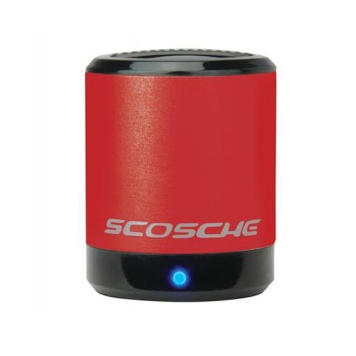 Портативен мощен спийкър Scosche BoomCAN за мобилни устройства, Червен
