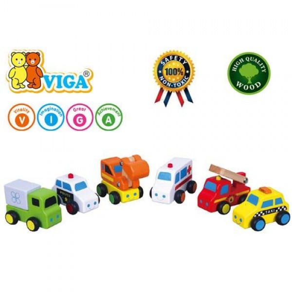 Set de 6 mini-autovehicule, Masini, 18 luni +