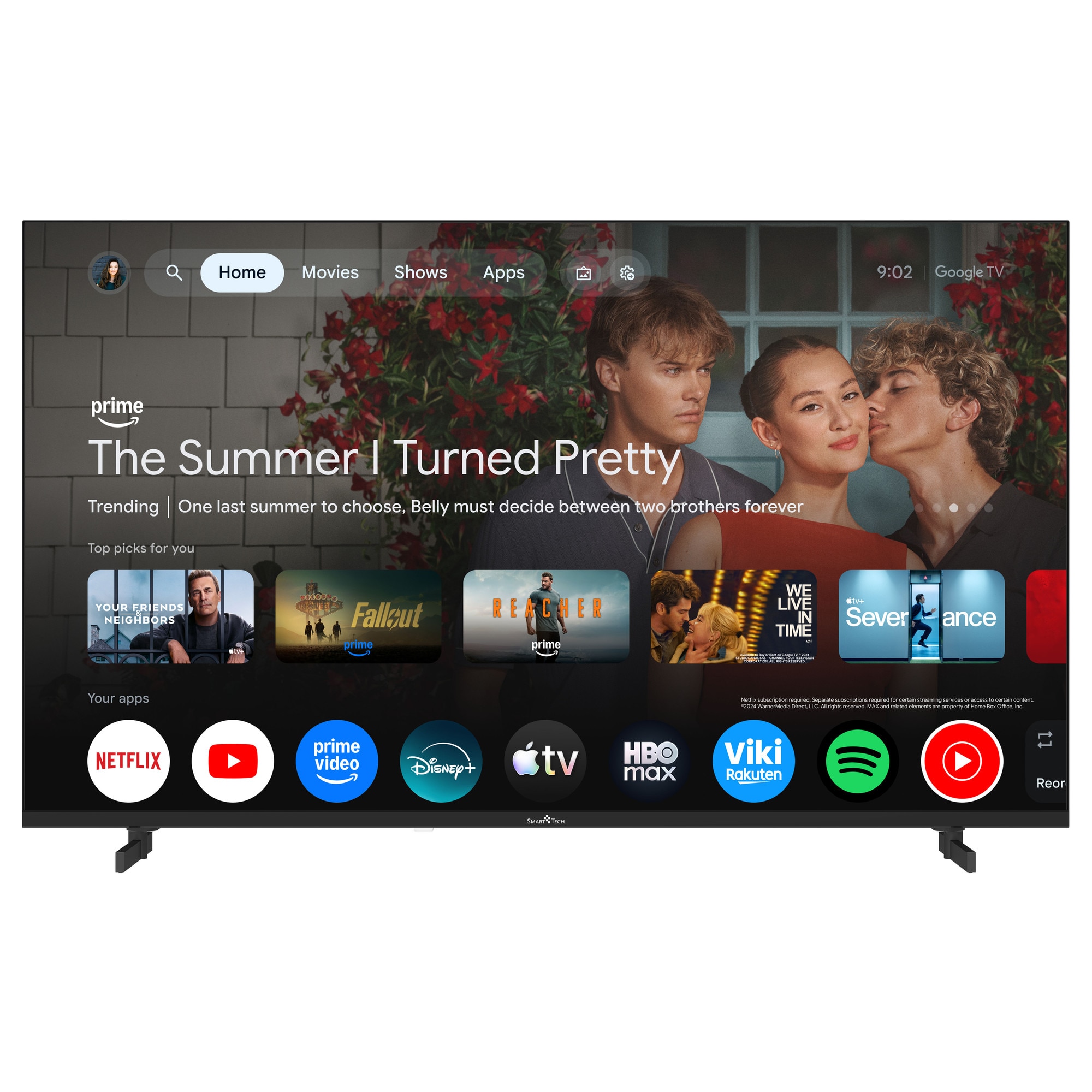 Televizor Smart Tech LED 43UG16V, 109 cm, 4K Ultra HD, Smart Google TV, Clasa F, Negru